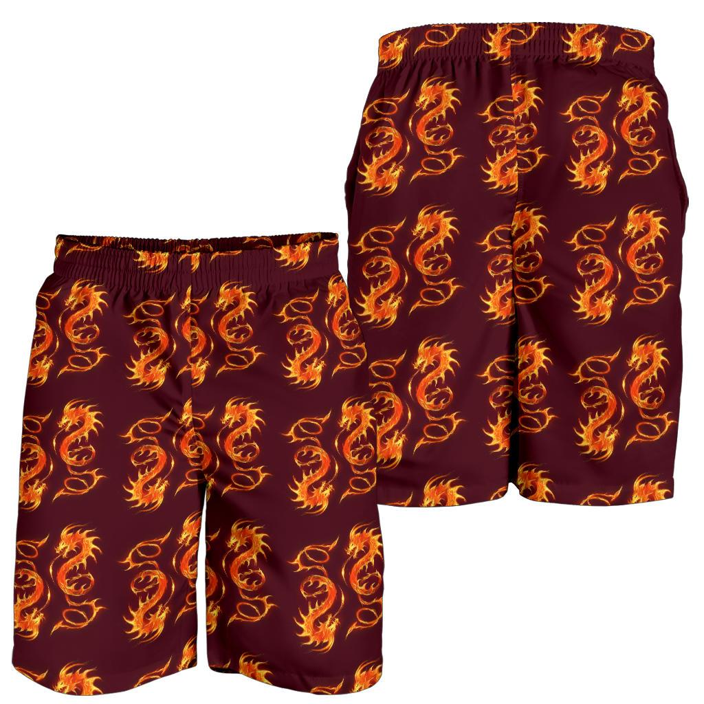 Dragons Fire Design Mens Shorts-JTAMIGO.COM
