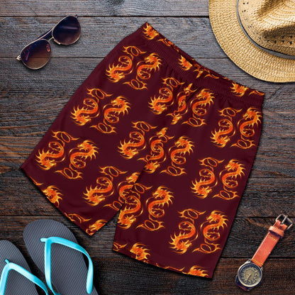 Dragons Fire Design Mens Shorts-JTAMIGO.COM