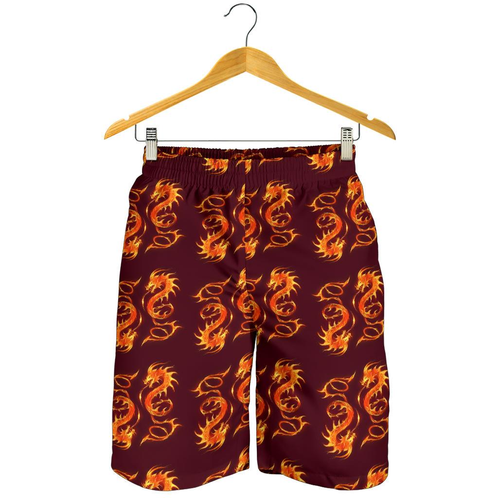 Dragons Fire Design Mens Shorts-JTAMIGO.COM