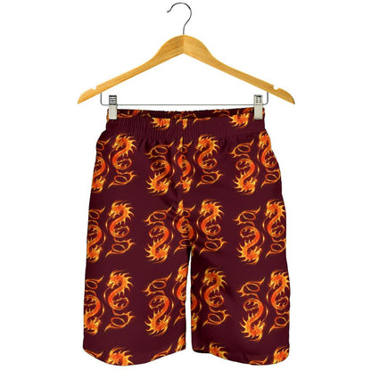 Dragons Fire Design Mens Shorts-JTAMIGO.COM