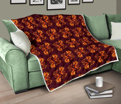 Dragons Fire Design Premium Quilt-JTAMIGO.COM