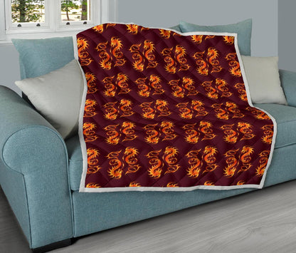 Dragons Fire Design Premium Quilt-JTAMIGO.COM