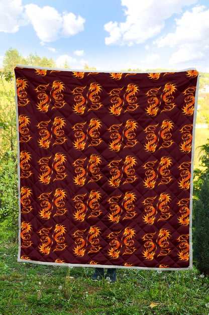 Dragons Fire Design Premium Quilt-JTAMIGO.COM