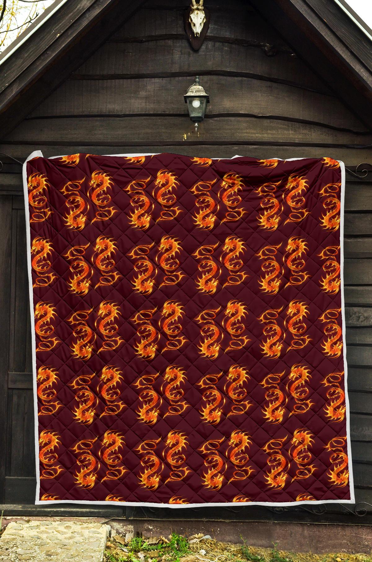 Dragons Fire Design Premium Quilt-JTAMIGO.COM