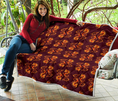 Dragons Fire Design Premium Quilt-JTAMIGO.COM
