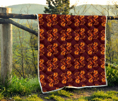 Dragons Fire Design Premium Quilt-JTAMIGO.COM