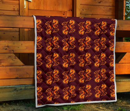 Dragons Fire Design Premium Quilt-JTAMIGO.COM