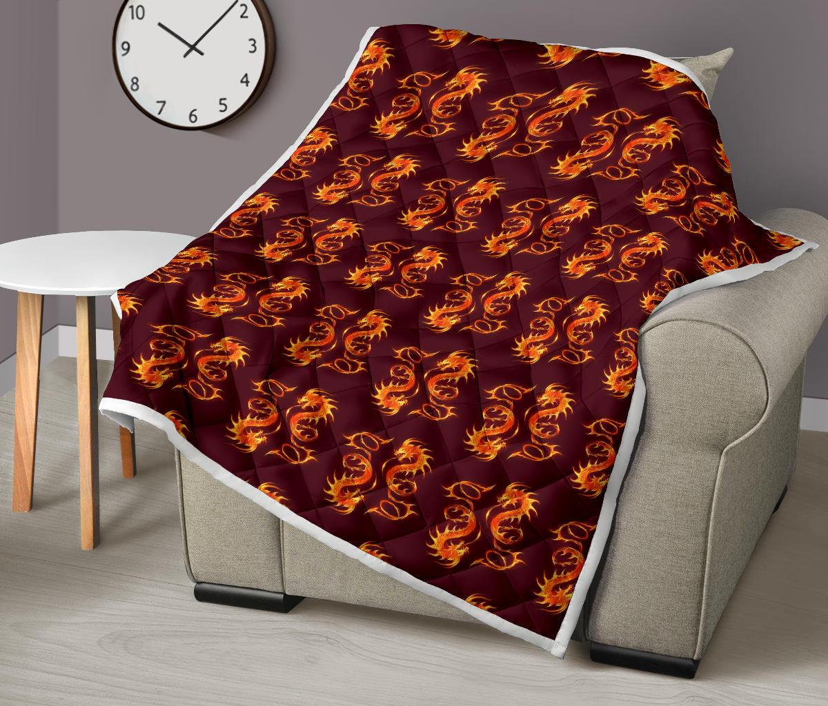 Dragons Fire Design Premium Quilt-JTAMIGO.COM