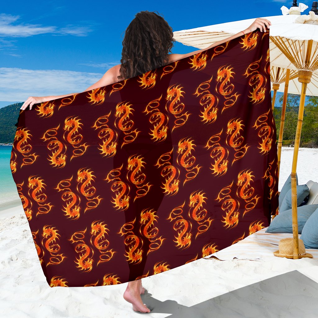 Dragons Fire Design Sarong Pareo Wrap