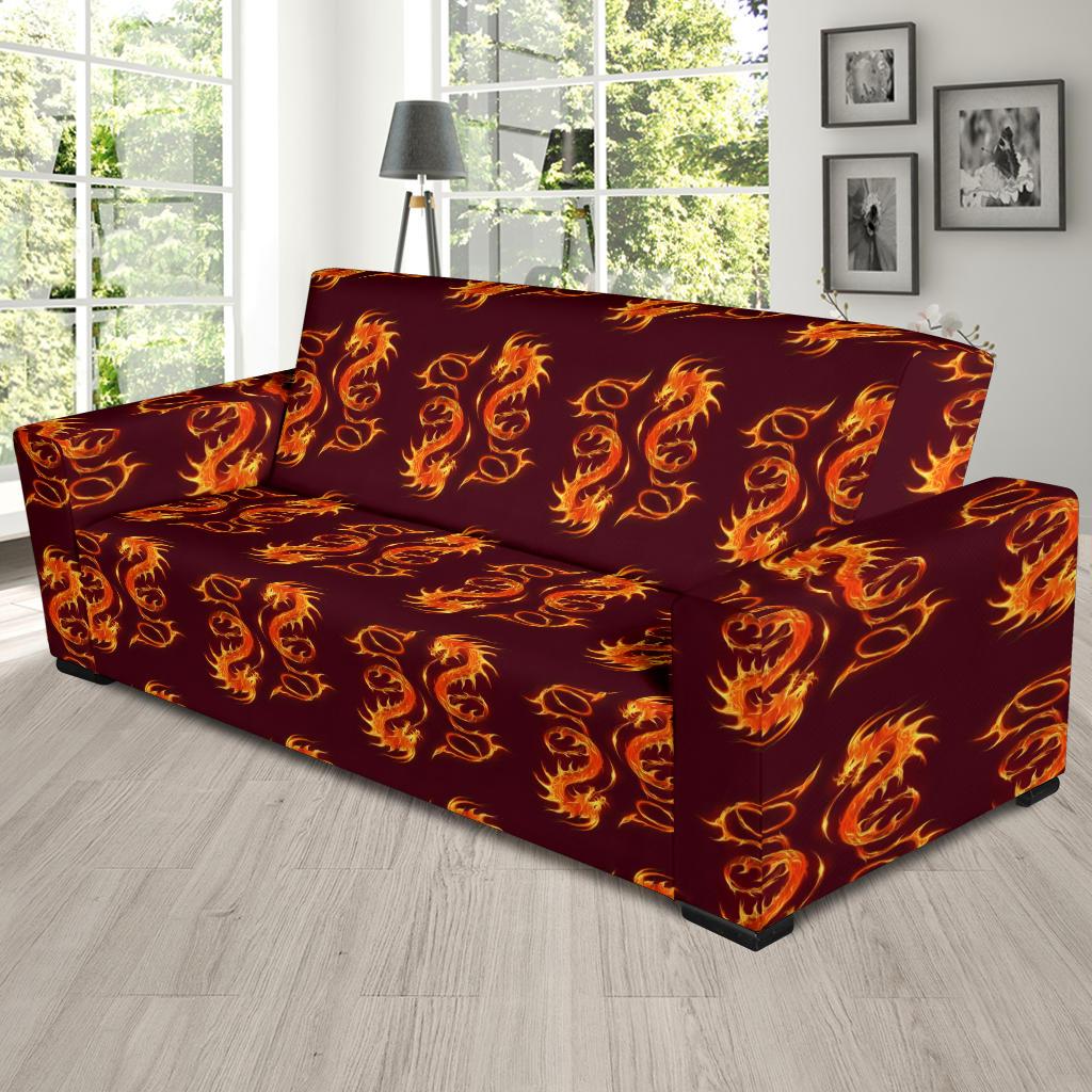 Dragons Fire Design Sofa Slipcover-JTAMIGO.COM
