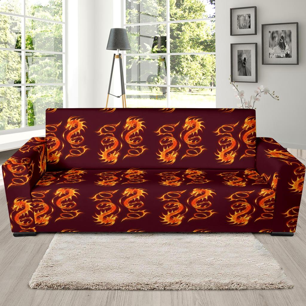 Dragons Fire Design Sofa Slipcover-JTAMIGO.COM