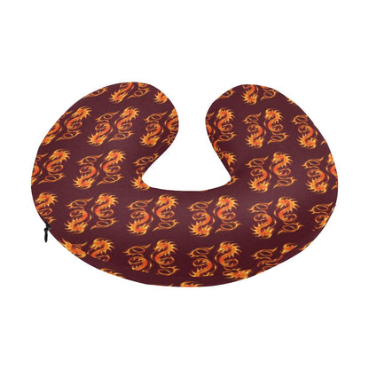 Dragons Fire Design U-Shaped Travel Neck Pillow-JTAMIGO.COM