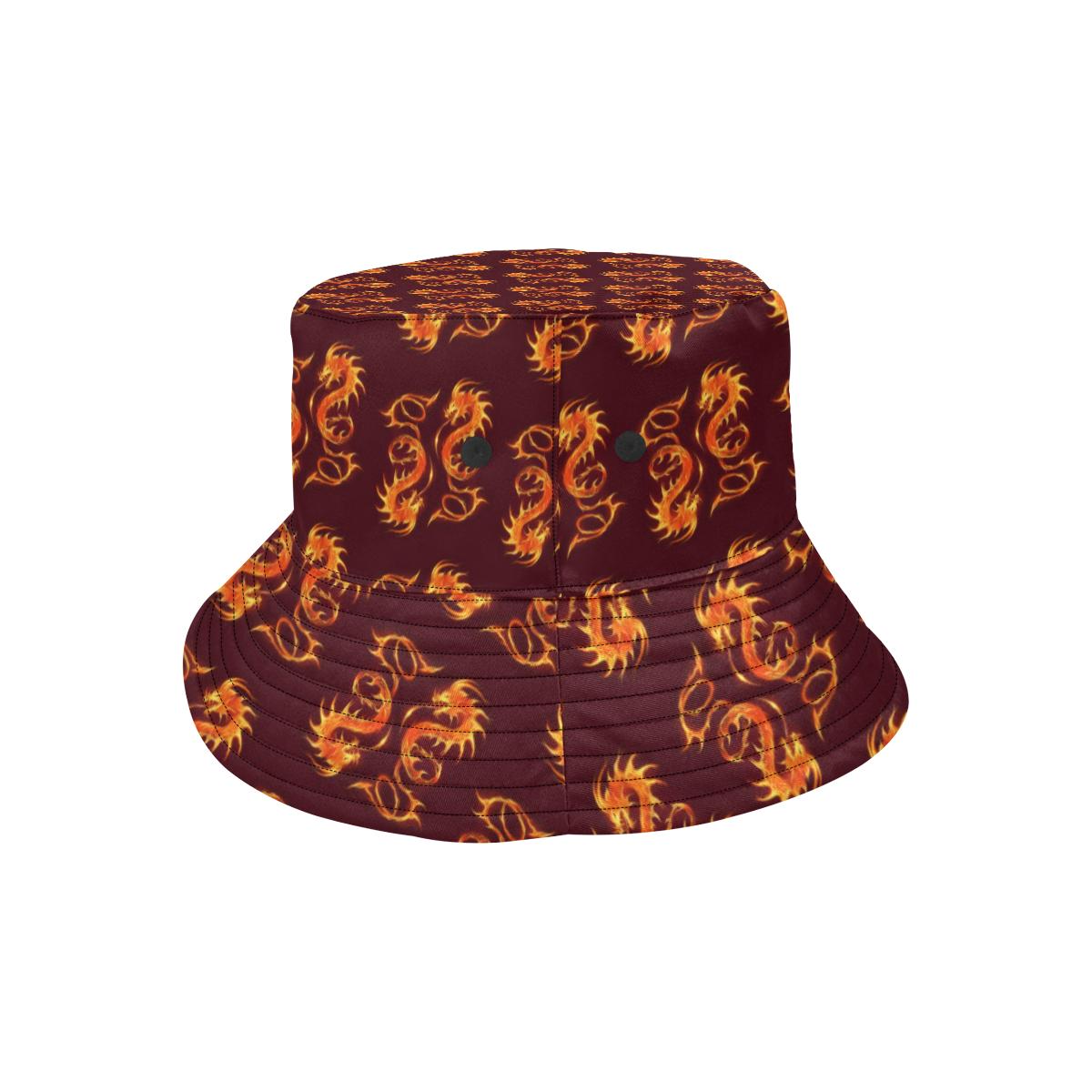 Dragons Fire Design Unisex Bucket Hat