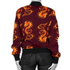 Dragons Fire Design Women Casual Bomber Jacket