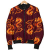 Dragons Fire Design Women Casual Bomber Jacket