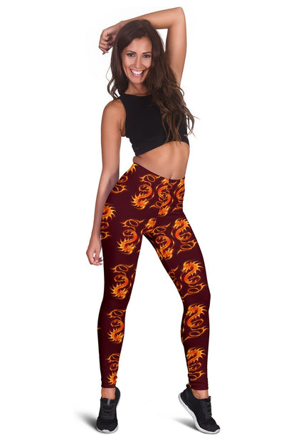 Dragons Fire Design Women Leggings