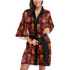 Dragons Fire Design Women Short Kimono Robe