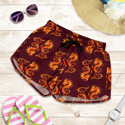 Dragons Fire Design Women Shorts-JTAMIGO.COM
