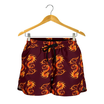 Dragons Fire Design Women Shorts-JTAMIGO.COM