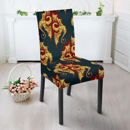 Dragons Gold Design Pattern Dinning Chair Slipper-JTAMIGO.COM