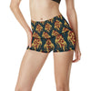 Dragons Gold Design Pattern High Waisted Spandex Shorts-JTAMIGO.COM