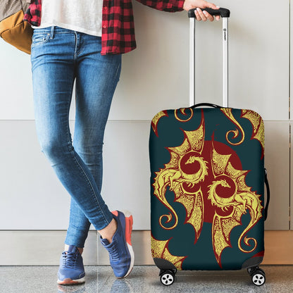 Dragons Gold Design Pattern Luggage Cover Protector