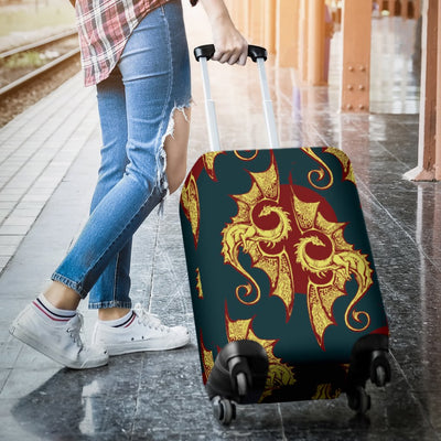 Dragons Gold Design Pattern Luggage Cover Protector