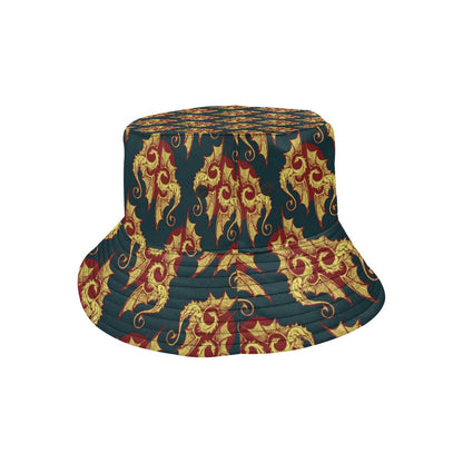 Dragons Gold Design Pattern Unisex Bucket Hat