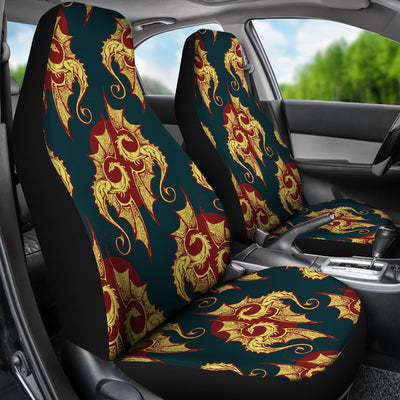 Dragons Gold Design Pattern Universal Fit Car Seat Covers