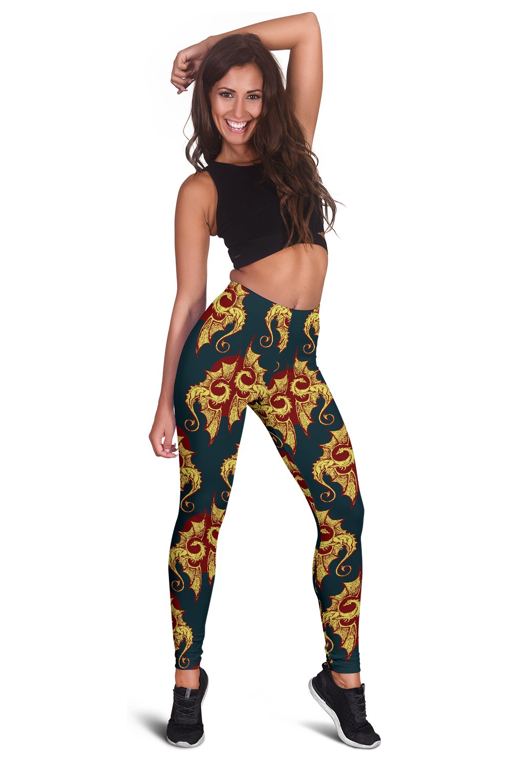 Dragons Gold Design Pattern Women Leggings