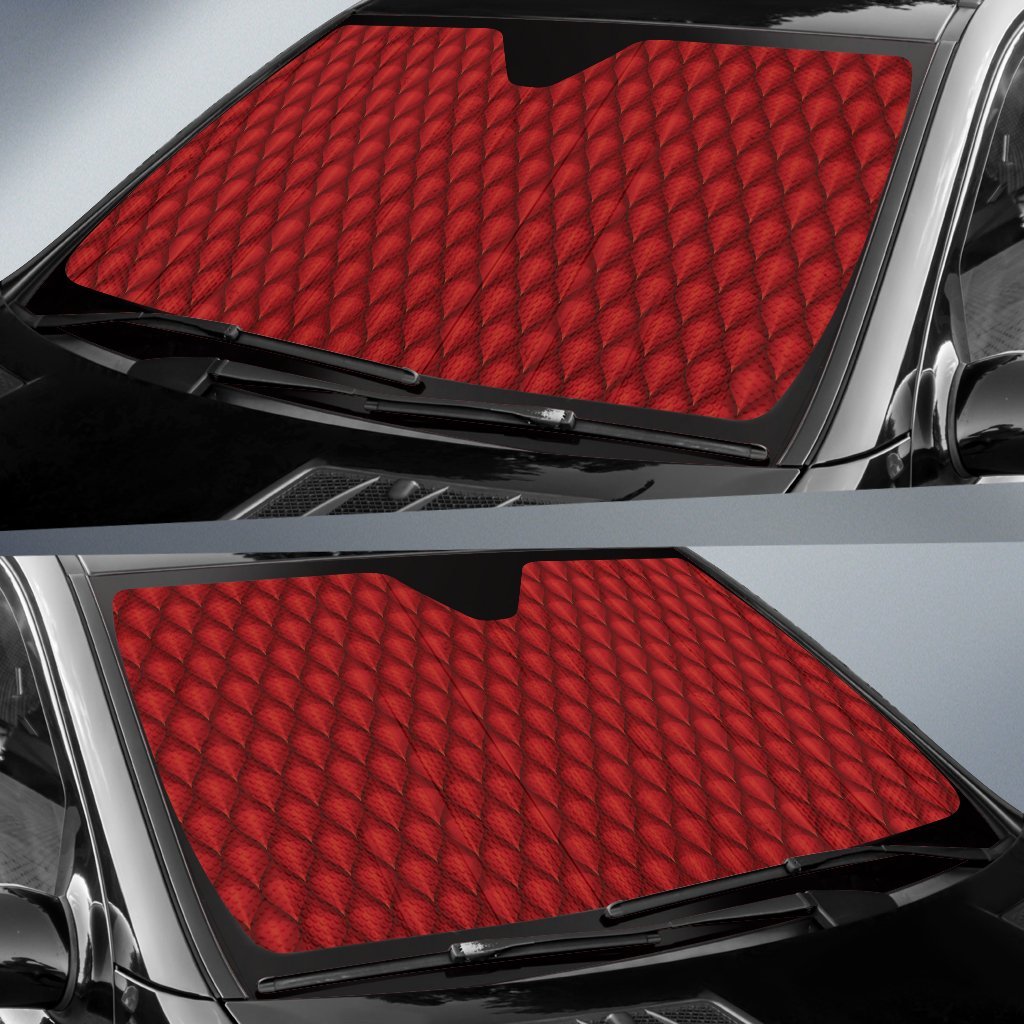 Dragons Red Skin Texture Car Sun Shade For Windshield