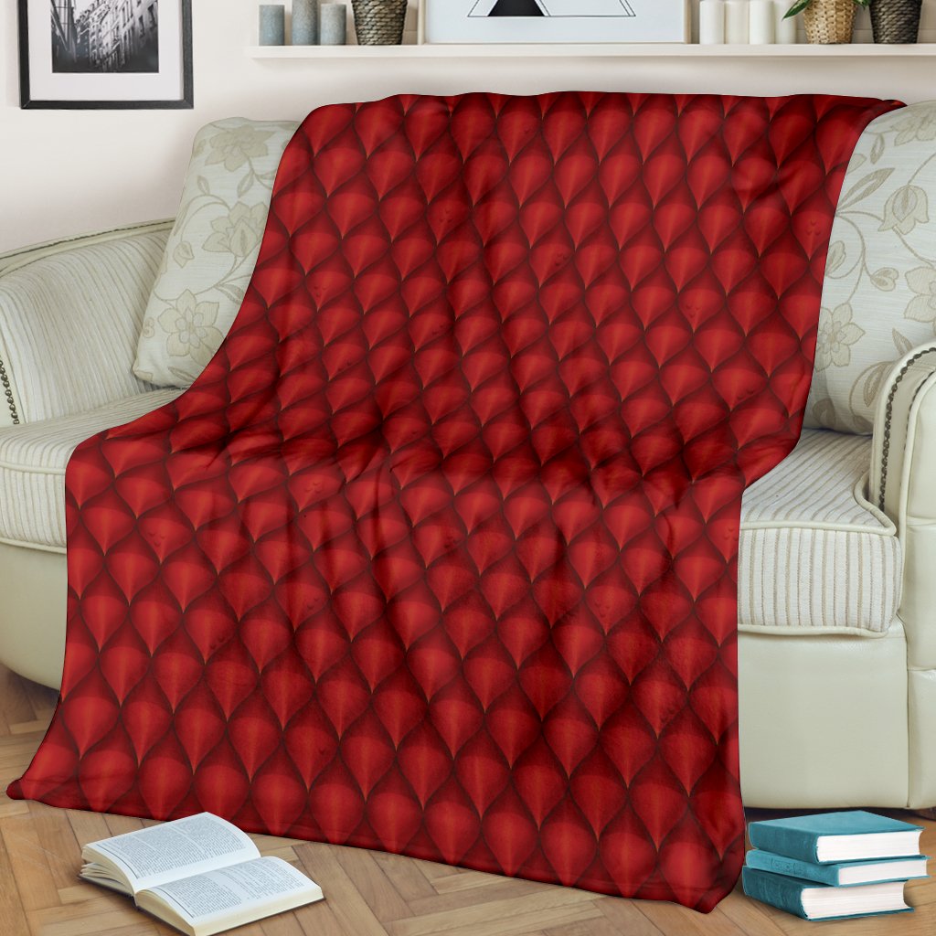 Dragons Red Skin Texture Fleece Blanket