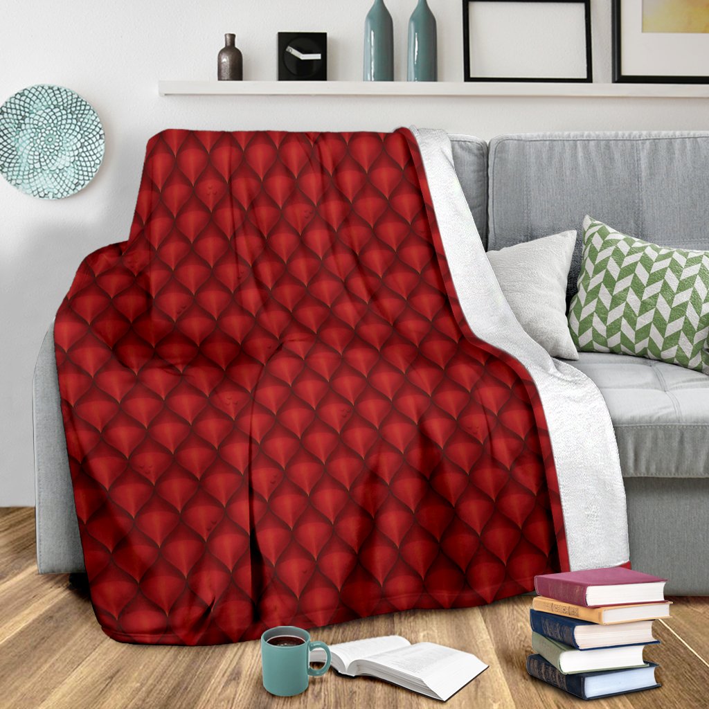 Dragons Red Skin Texture Fleece Blanket