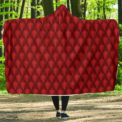 Dragons Red Skin Texture Hooded Blanket-JTAMIGO.COM