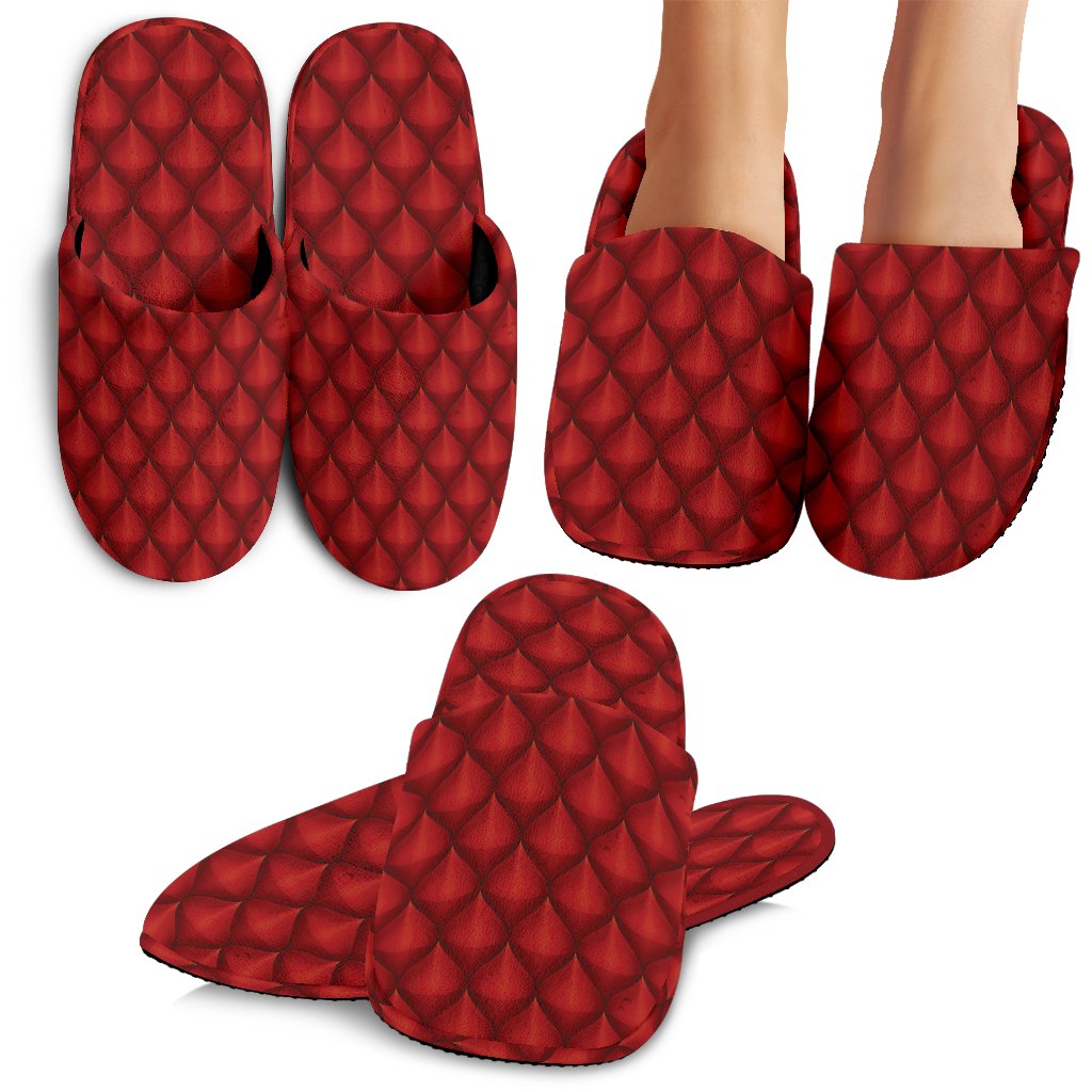 Dragons Red Skin Texture House Slippers