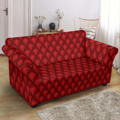 Dragons Red Skin Texture Loveseat Slipcover-JTAMIGO.COM