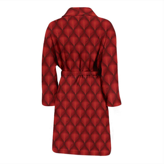 Dragons Red Skin Texture Men Bath Robe-JTAMIGO.COM