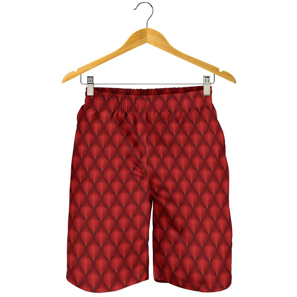 Dragons Red Skin Texture Mens Shorts-JTAMIGO.COM
