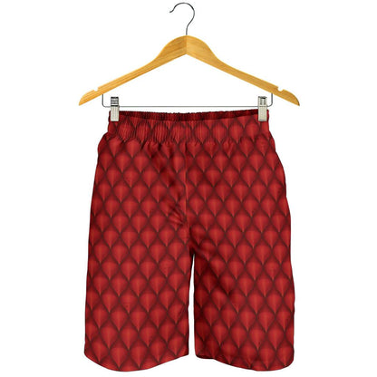 Dragons Red Skin Texture Mens Shorts-JTAMIGO.COM