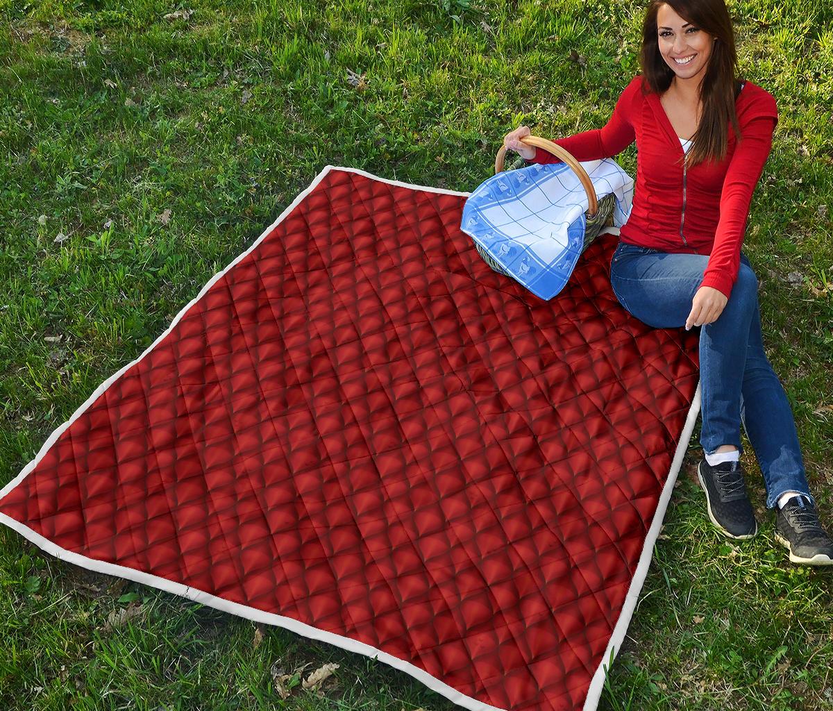 Dragons Red Skin Texture Premium Quilt-JTAMIGO.COM