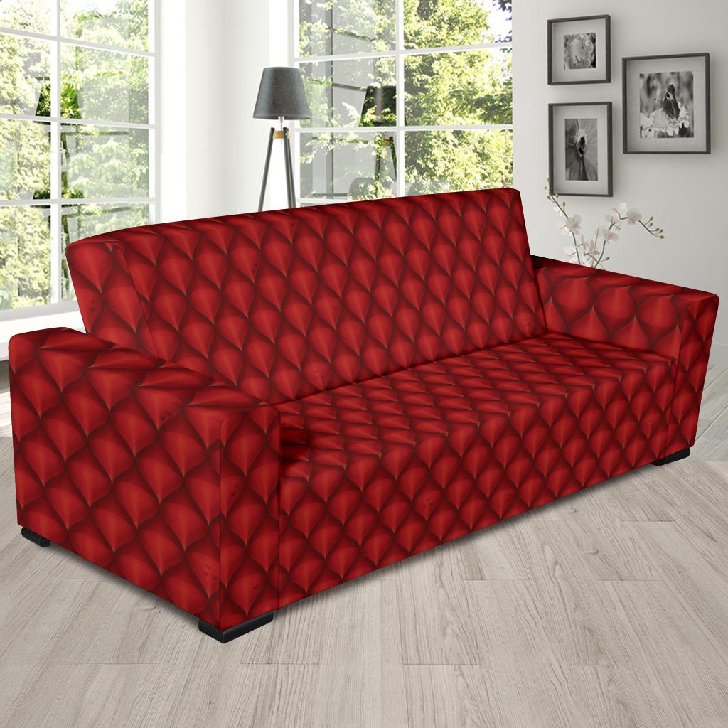 Dragons Red Skin Texture Sofa Slipcover-JTAMIGO.COM