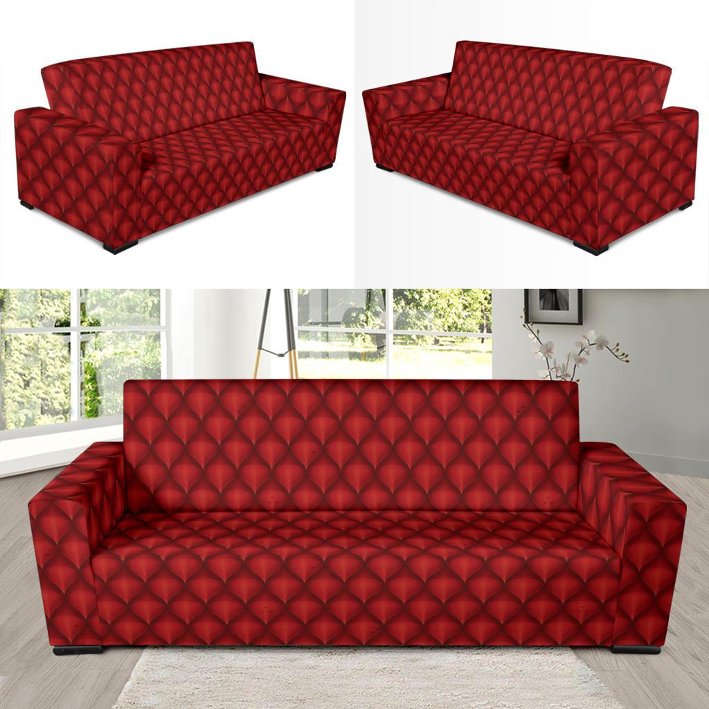 Dragons Red Skin Texture Sofa Slipcover-JTAMIGO.COM