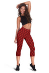 Dragons Red Skin Texture Women Capris