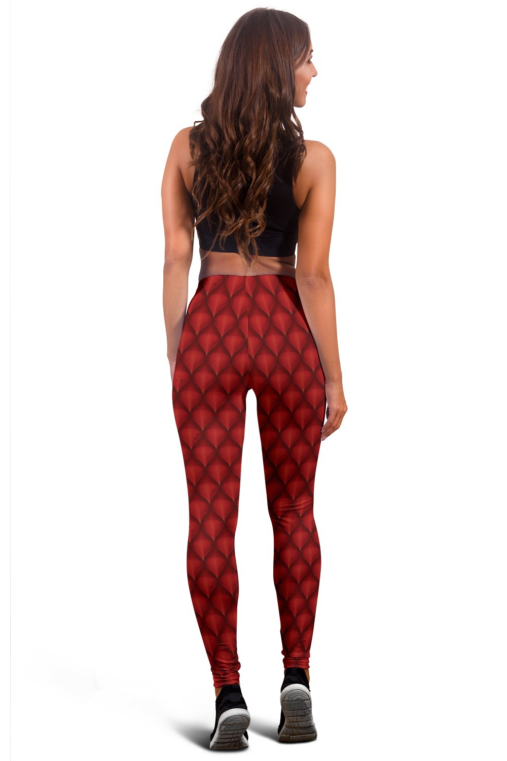Dragons Red Skin Texture Women Leggings
