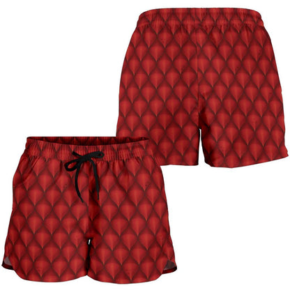 Dragons Red Skin Texture Women Shorts-JTAMIGO.COM