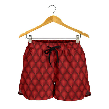 Dragons Red Skin Texture Women Shorts-JTAMIGO.COM