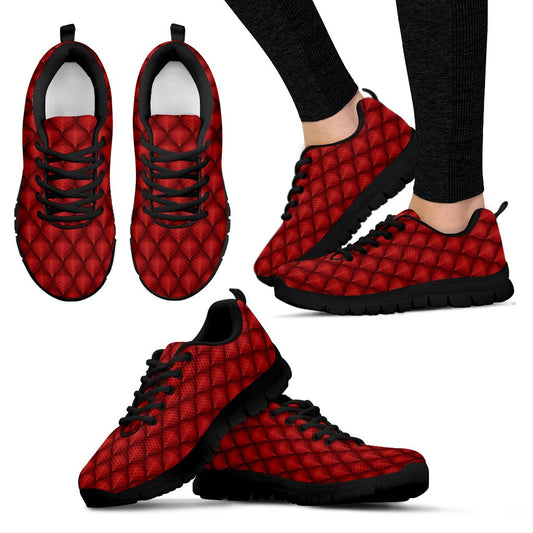 Dragons Red Skin Texture Women Sneakers Shoes