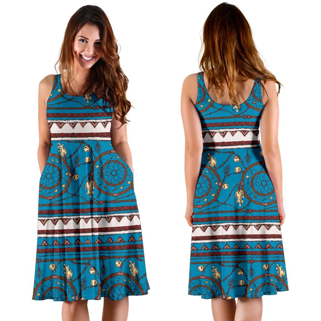 Dream Catcher Aztec Sleeveless Dress