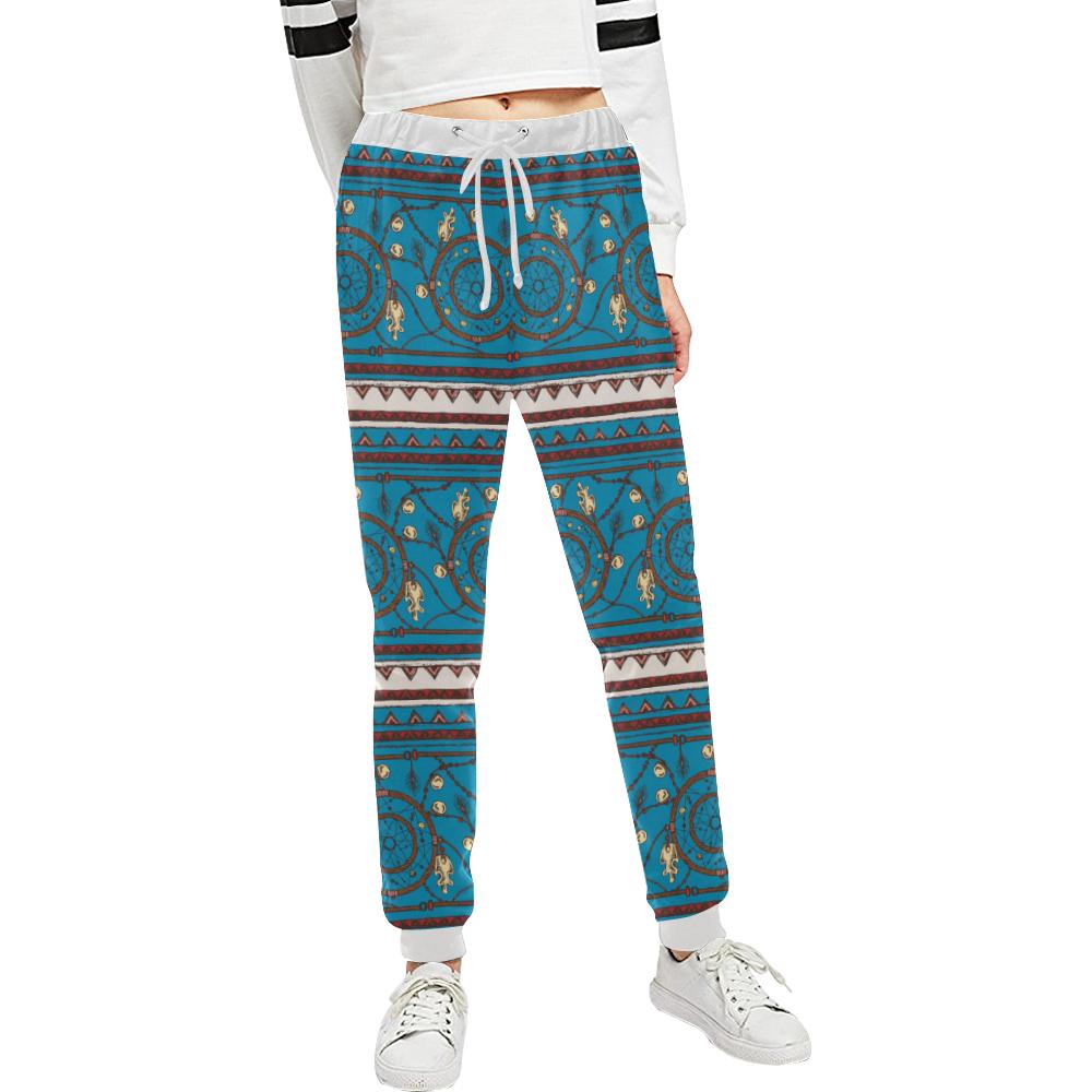 Dream catcher aztec Unisex Casual Sweatpants (Model L11)-JTAMIGO.COM