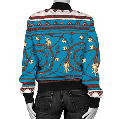 Dream Catcher Aztec Women Casual Bomber Jacket